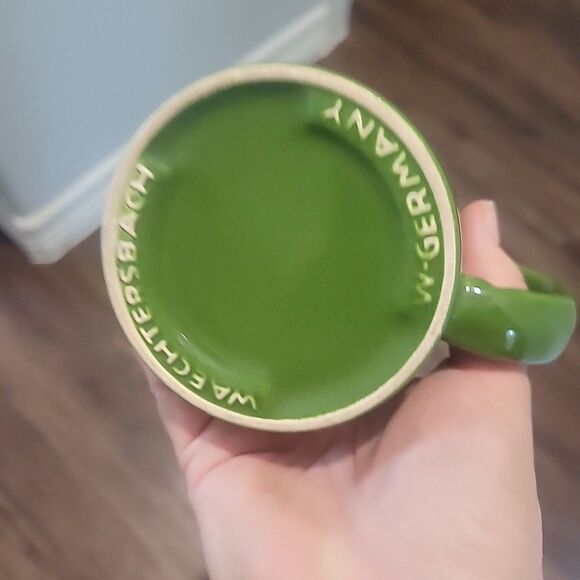 Vintage Waechtersbach Spain Green Red Apple Mug Kitschy Cottage Grandma 70s MCM - Picture 8 of 11